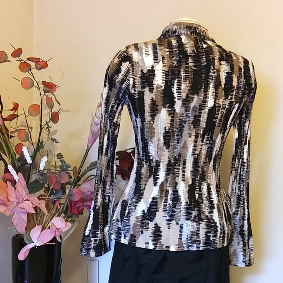 NWOT Women’s Long Sleeve Loose Shirts Pleated Blouses Tops Office Work M 8 10 - Picture 7 of 7